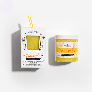 Lepo Pinapple Smoothie Cleansing Body Scrub Ανανάς Smoothie 2 σε 1 - Αναζωογονητικό Αφροντούζ και Σκραμπ Σώματος 250ml